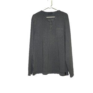 Mens Henley Long Sleeve  T-Shirt